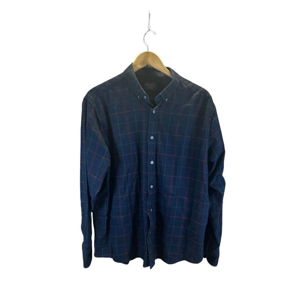 UNTUCKit XL Plaid Green and Red Flannel Long Sleeve